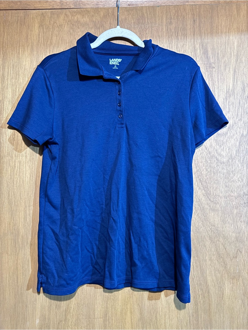 Lands' End Women's Short Sleeve Polo in Royal Blue